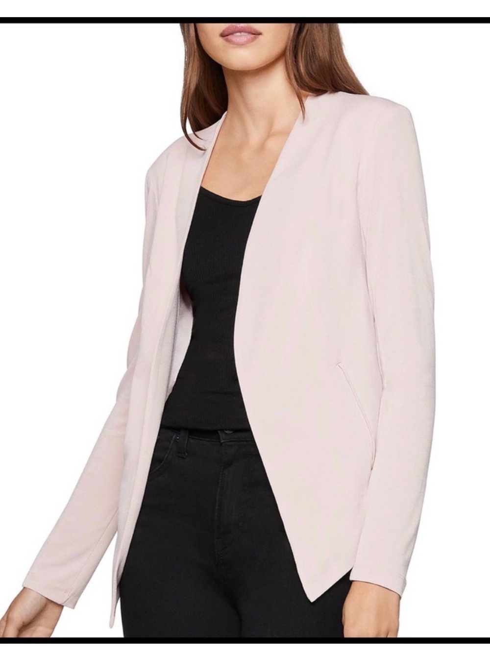 Brand new BCBG Women's Open Front Blazer Jacket - Light Pink